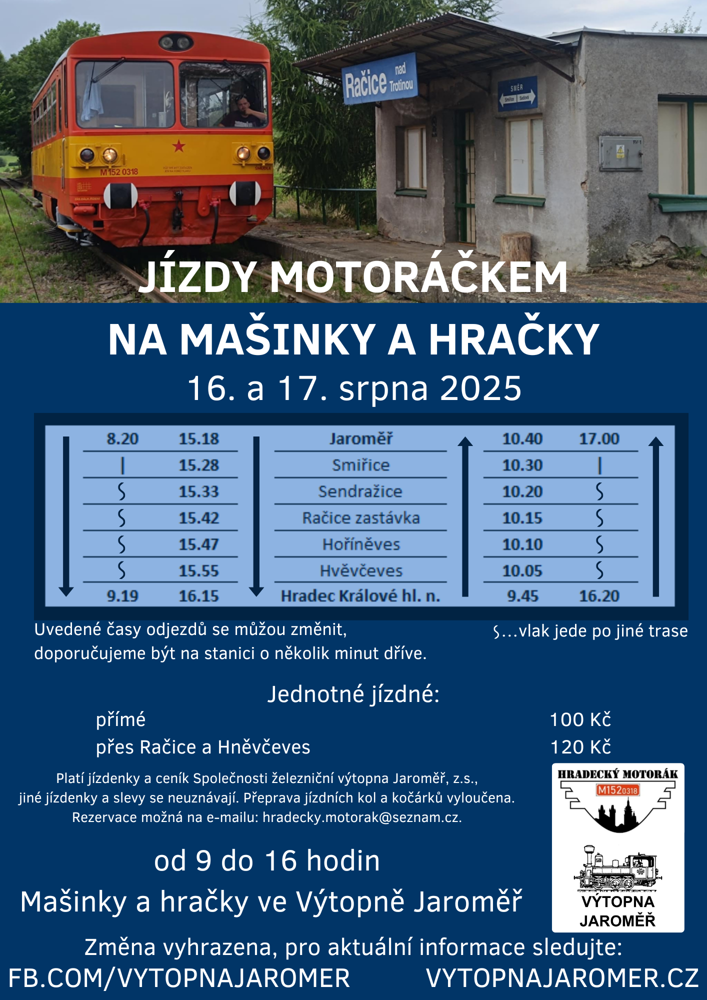 Jízdní řád motoráčku