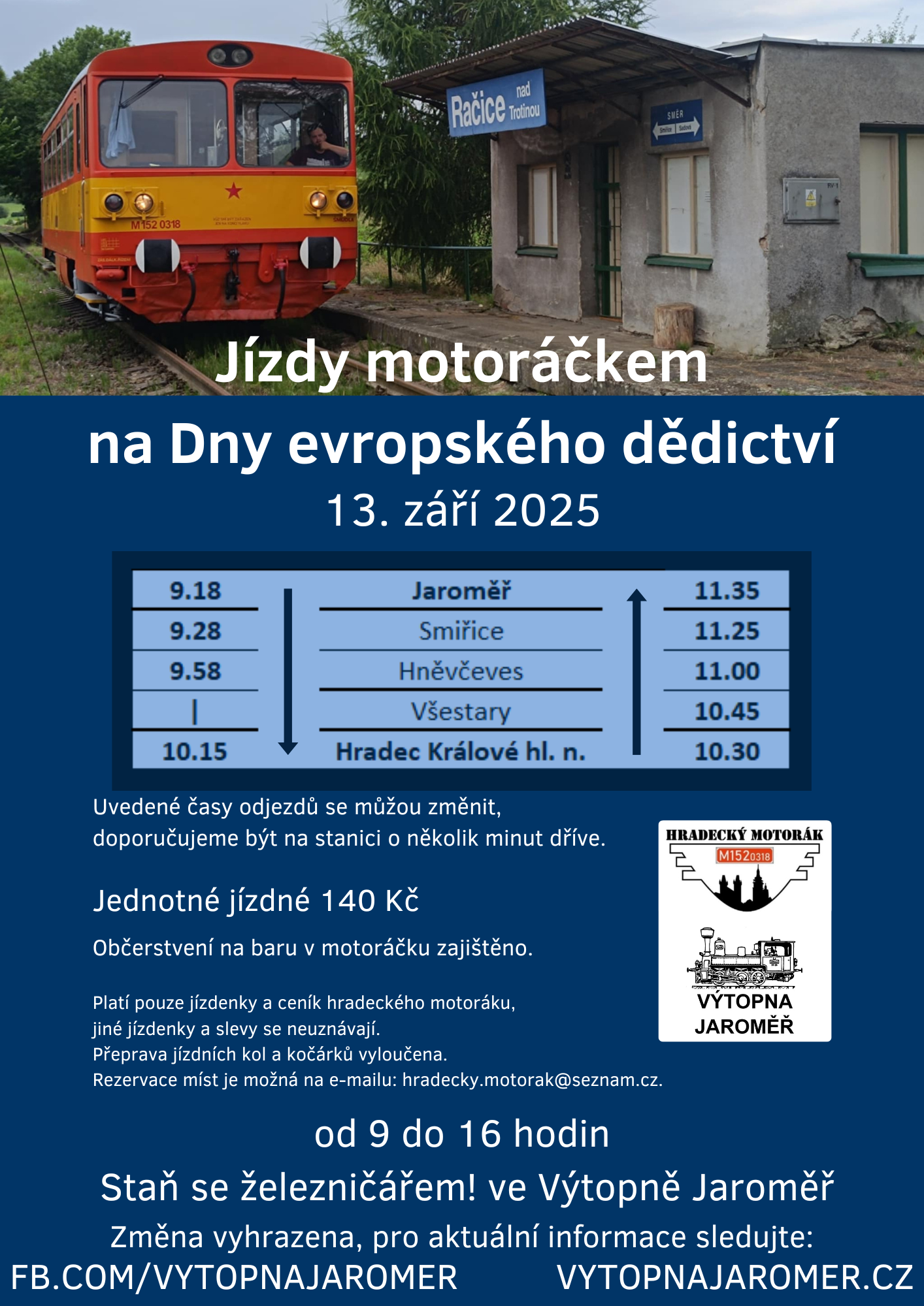 Jízdní řád motoráčku
