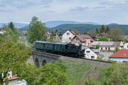 První jízda parního vlaku v roce 2019 s lokomotivou 310.0134