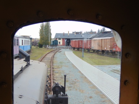 Pohled na muzeum z lokomotivy BN60